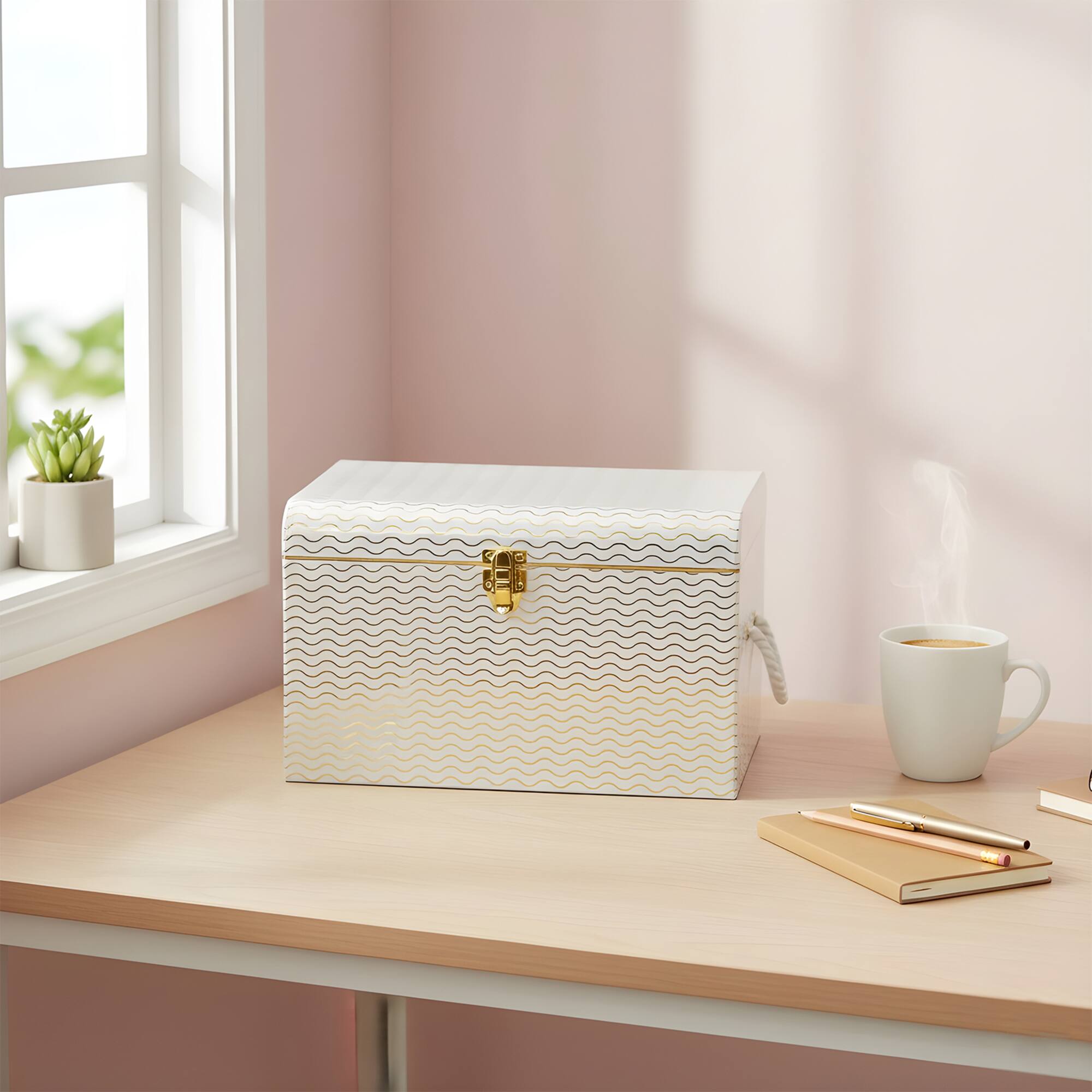 Large Gold Waves Trunk Box by Ashland®